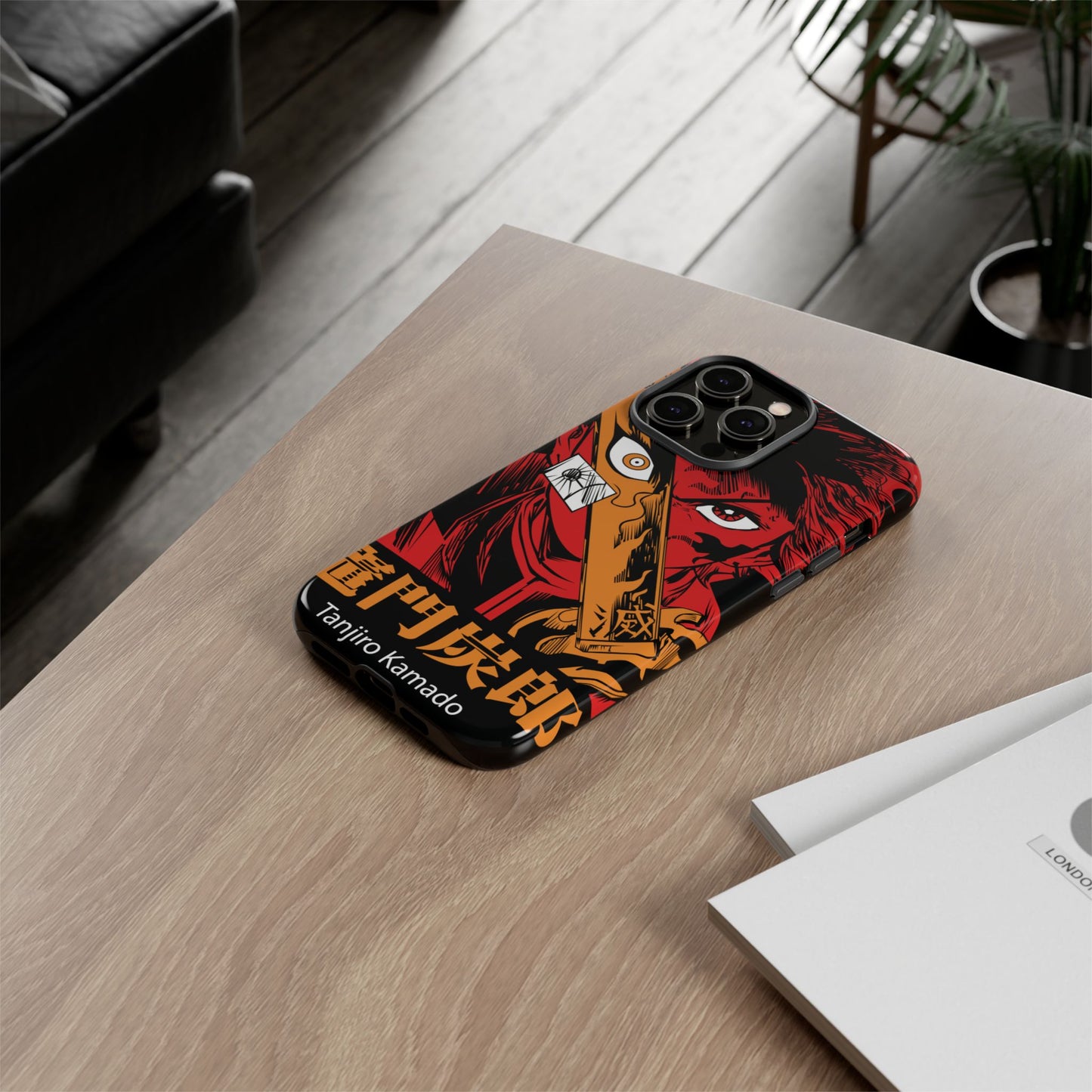 Demon Slayer Tanjiro Kamado Phone Case — Fiery Anime Protective Cover