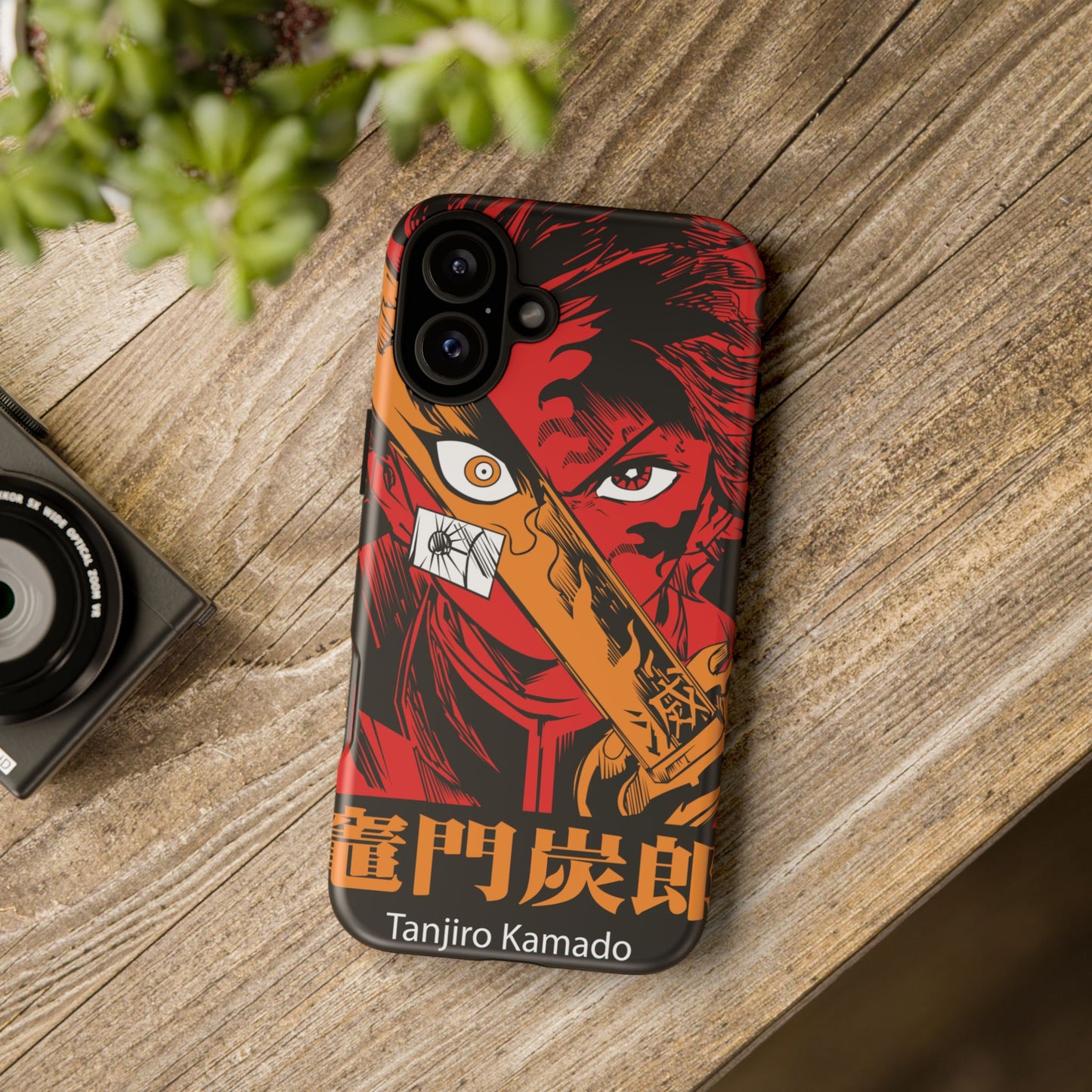 Demon Slayer Tanjiro Kamado Phone Case — Fiery Anime Protective Cover