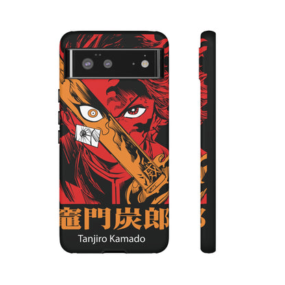 Demon Slayer Tanjiro Kamado Phone Case — Fiery Anime Protective Cover