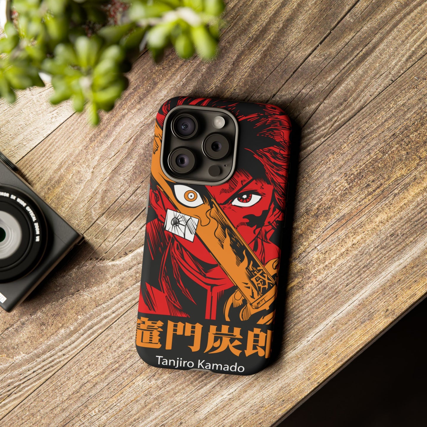 Demon Slayer Tanjiro Kamado Phone Case — Fiery Anime Protective Cover