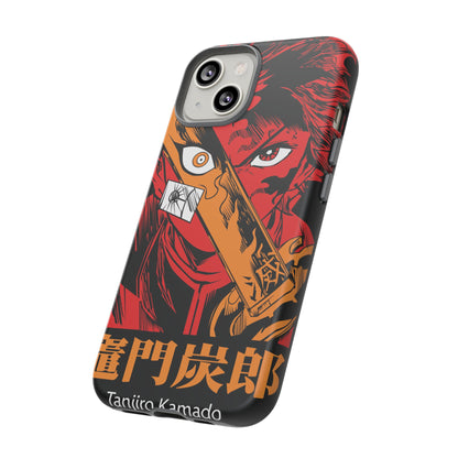 Demon Slayer Tanjiro Kamado Phone Case — Fiery Anime Protective Cover