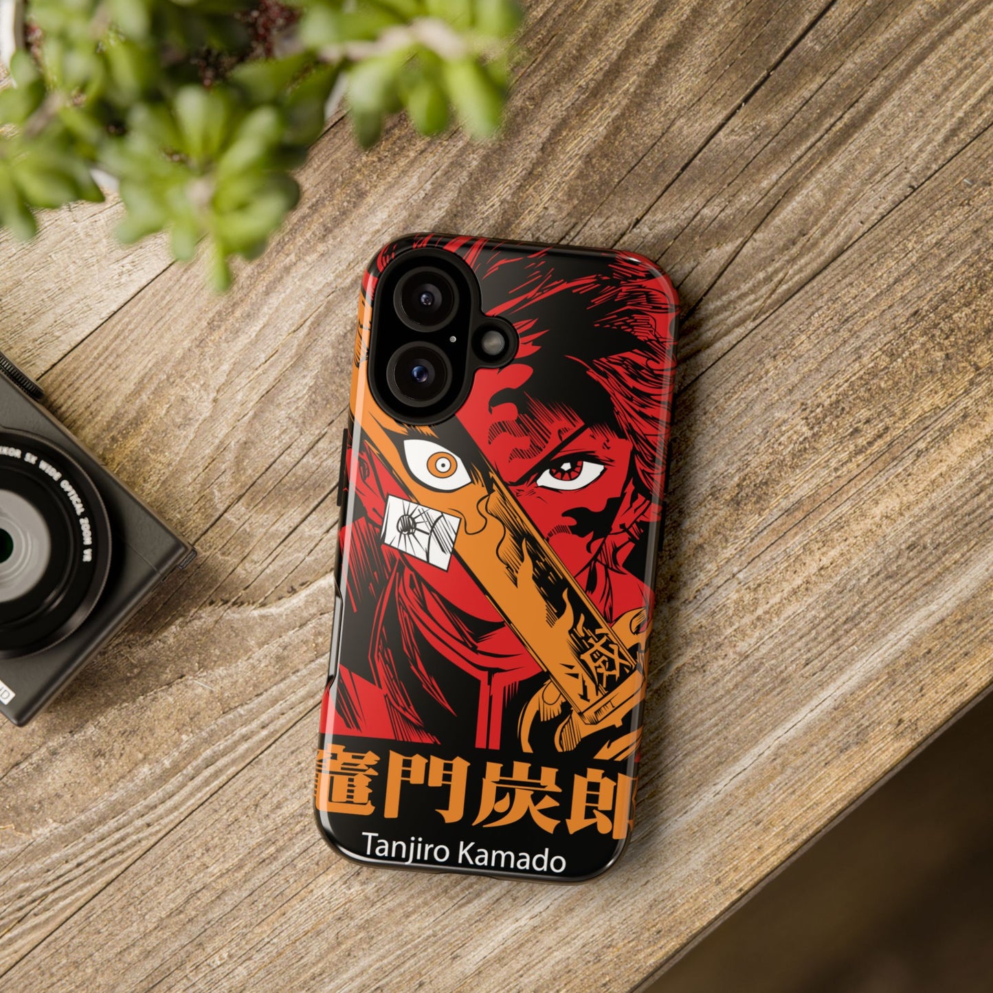 Demon Slayer Tanjiro Kamado Phone Case — Fiery Anime Protective Cover