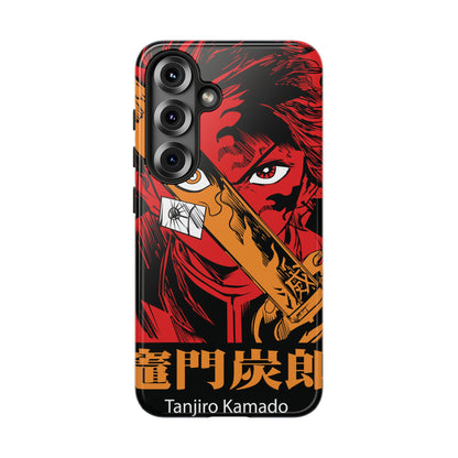 Demon Slayer Tanjiro Kamado Phone Case — Fiery Anime Protective Cover
