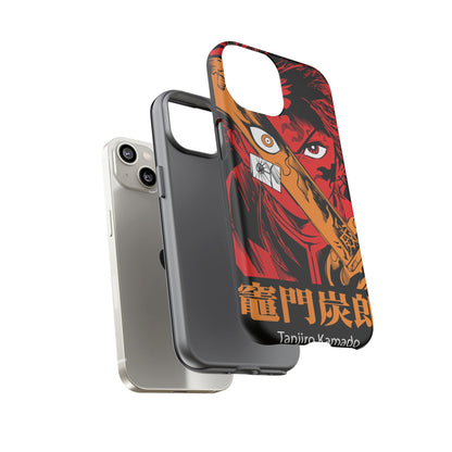 Demon Slayer Tanjiro Kamado Phone Case — Fiery Anime Protective Cover