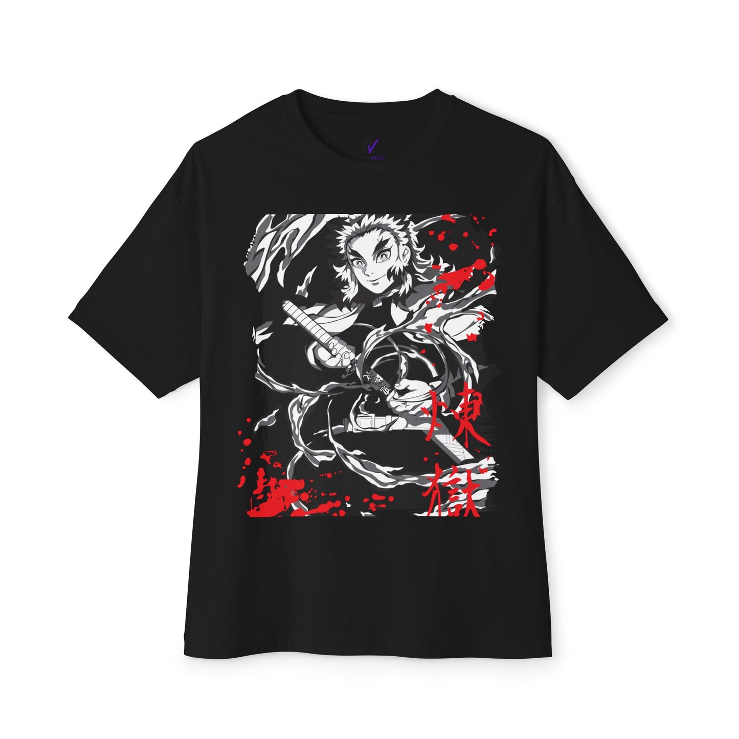 Flame Hashira Tee — Anime-Inspired Oversized Shirt for Fans