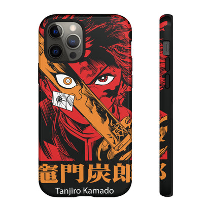 Demon Slayer Tanjiro Kamado Phone Case — Fiery Anime Protective Cover