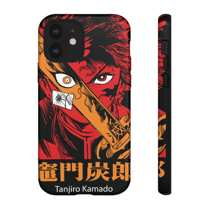 Demon Slayer Tanjiro Kamado Phone Case — Fiery Anime Protective Cover
