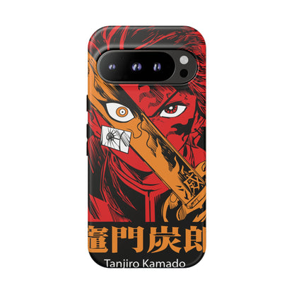 Demon Slayer Tanjiro Kamado Phone Case — Fiery Anime Protective Cover