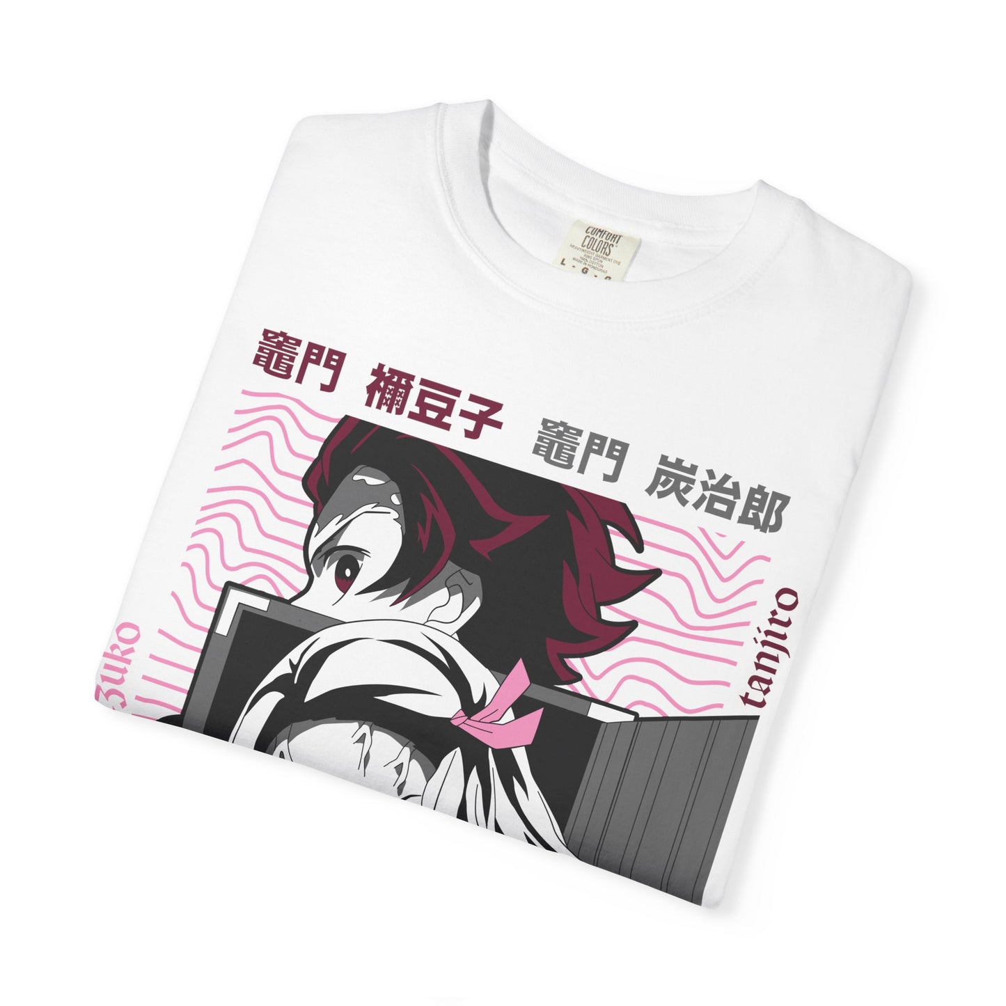 Demon Slayer Anime Graphic T-Shirt — Nezuko & Tanjiro Vaporwave Design