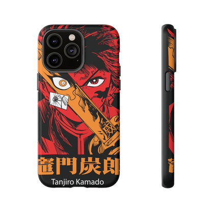 Demon Slayer Tanjiro Kamado Phone Case — Fiery Anime Protective Cover
