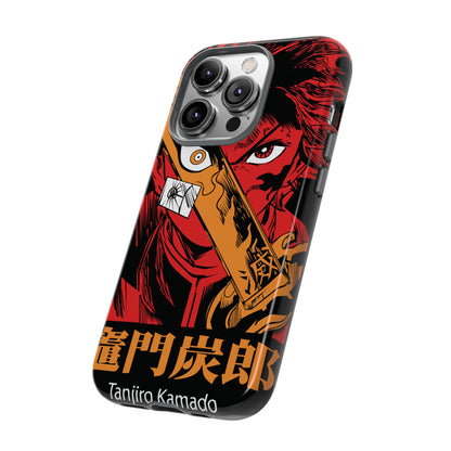 Demon Slayer Tanjiro Kamado Phone Case — Fiery Anime Protective Cover