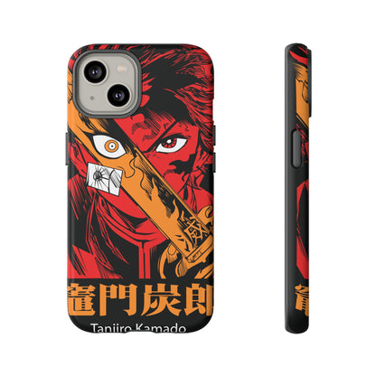 Demon Slayer Tanjiro Kamado Phone Case — Fiery Anime Protective Cover