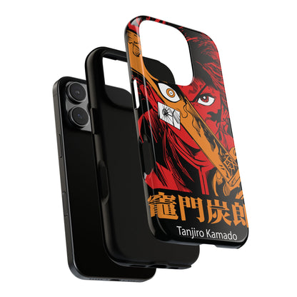 Demon Slayer Tanjiro Kamado Phone Case — Fiery Anime Protective Cover