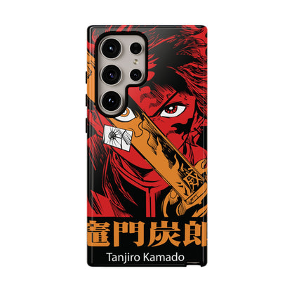 Demon Slayer Tanjiro Kamado Phone Case — Fiery Anime Protective Cover