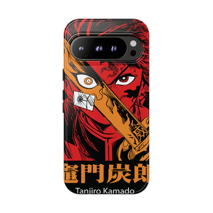 Demon Slayer Tanjiro Kamado Phone Case — Fiery Anime Protective Cover