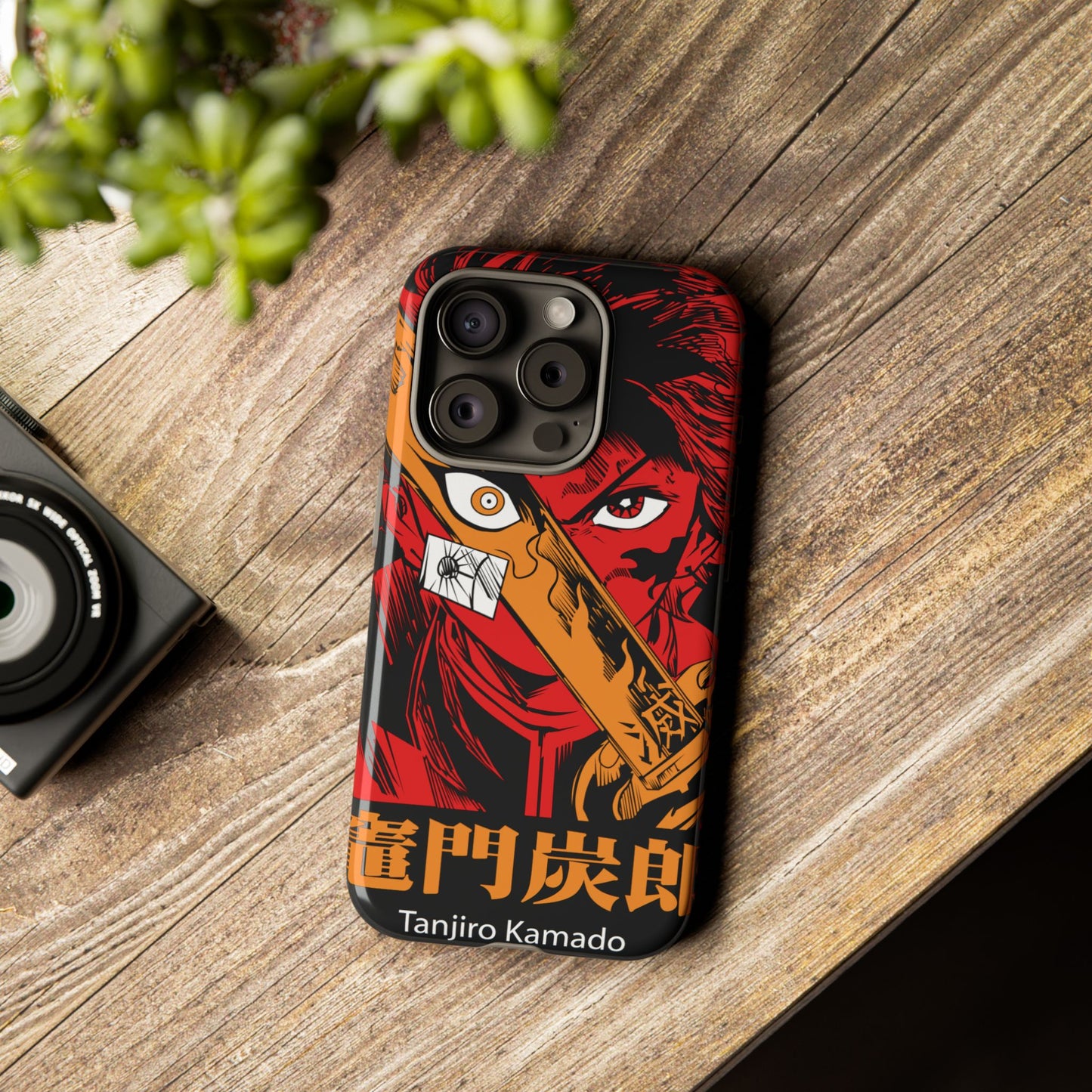 Demon Slayer Tanjiro Kamado Phone Case — Fiery Anime Protective Cover