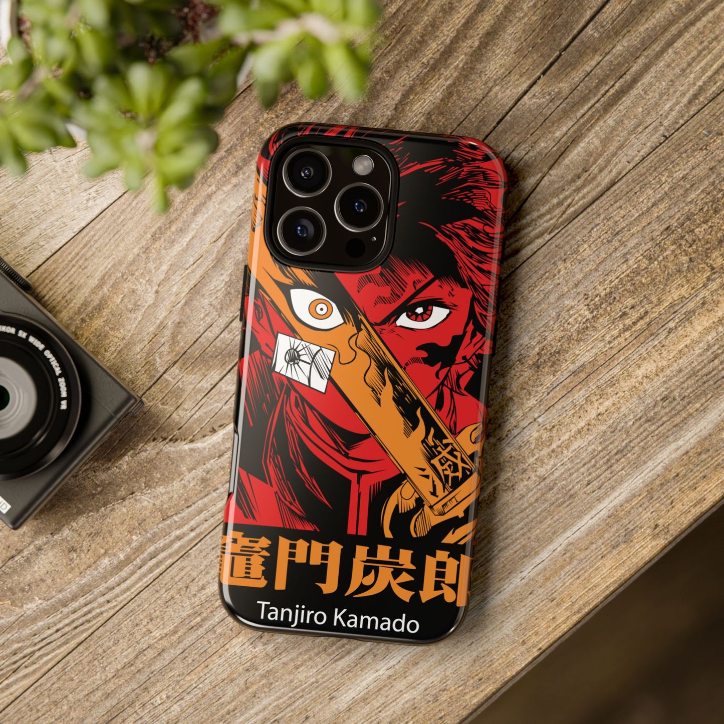 Demon Slayer Tanjiro Kamado Phone Case — Fiery Anime Protective Cover