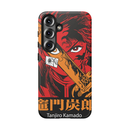 Demon Slayer Tanjiro Kamado Phone Case — Fiery Anime Protective Cover