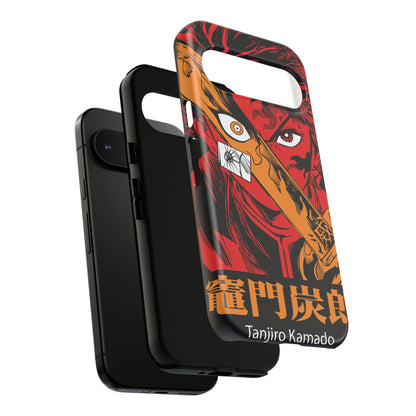 Demon Slayer Tanjiro Kamado Phone Case — Fiery Anime Protective Cover