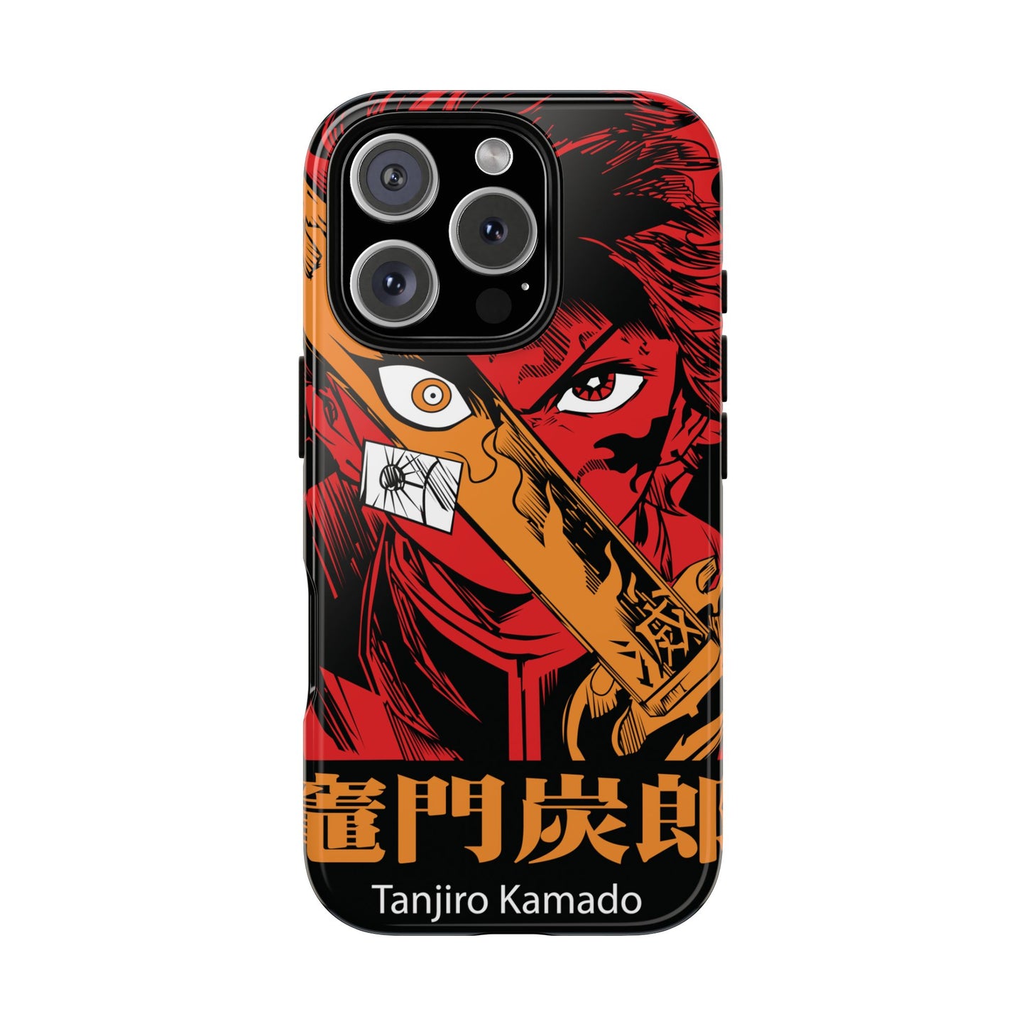 Demon Slayer Tanjiro Kamado Phone Case — Fiery Anime Protective Cover