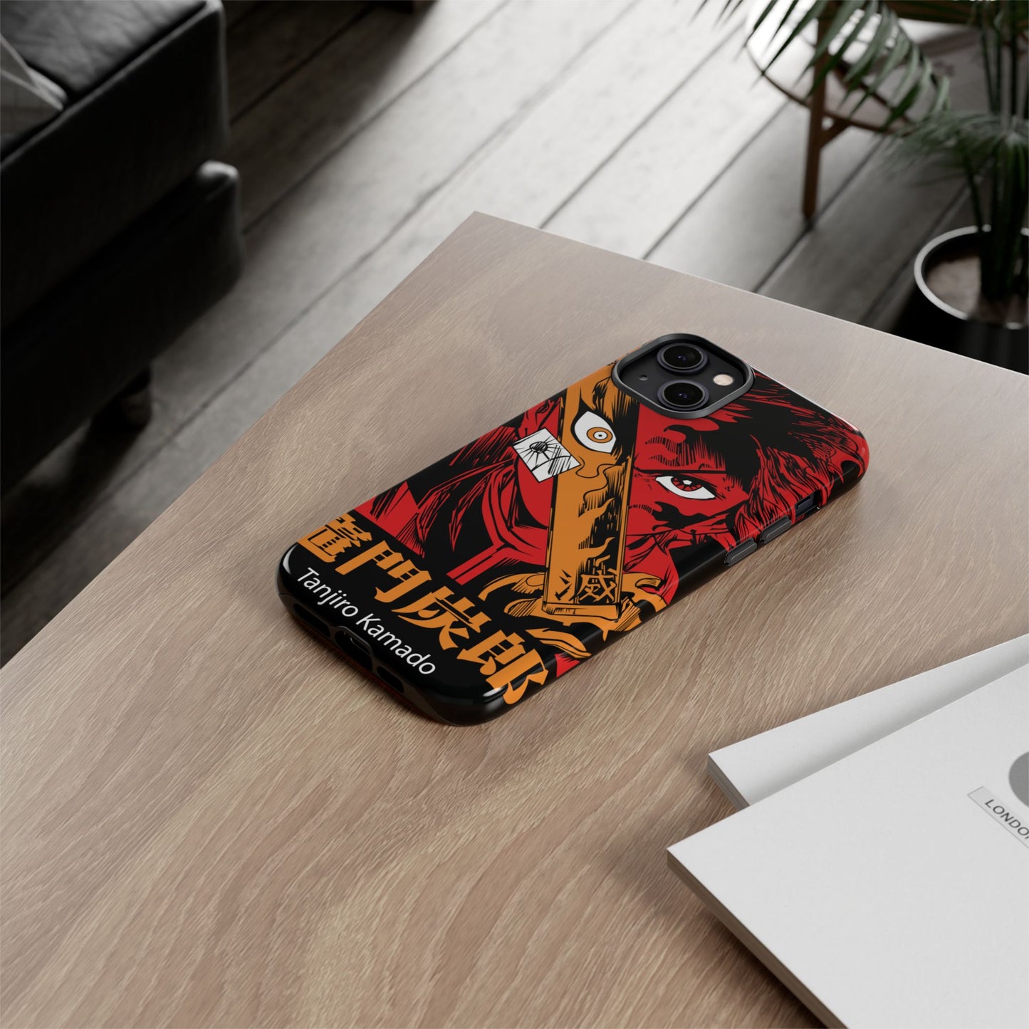 Demon Slayer Tanjiro Kamado Phone Case — Fiery Anime Protective Cover
