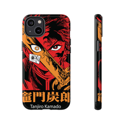Demon Slayer Tanjiro Kamado Phone Case — Fiery Anime Protective Cover