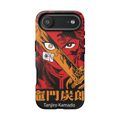 Demon Slayer Tanjiro Kamado Phone Case — Fiery Anime Protective Cover