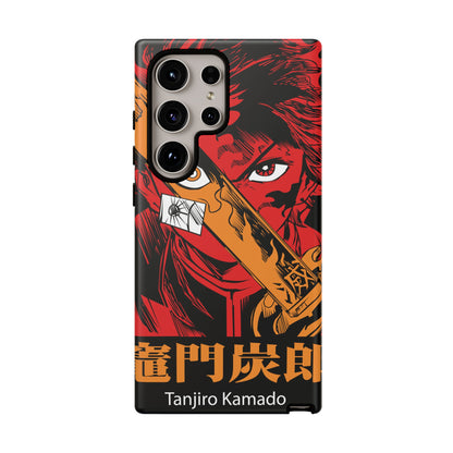 Demon Slayer Tanjiro Kamado Phone Case — Fiery Anime Protective Cover