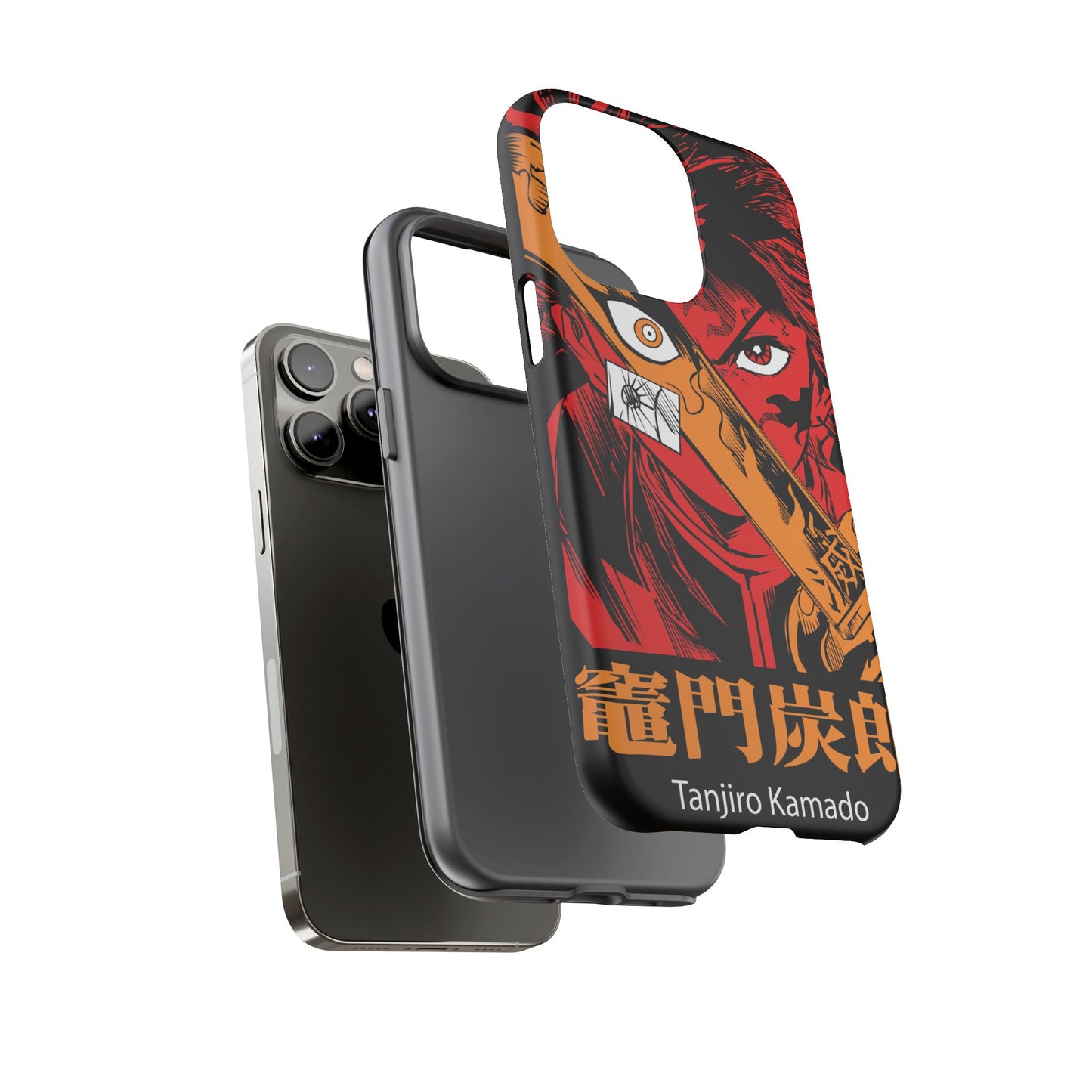 Demon Slayer Tanjiro Kamado Phone Case — Fiery Anime Protective Cover