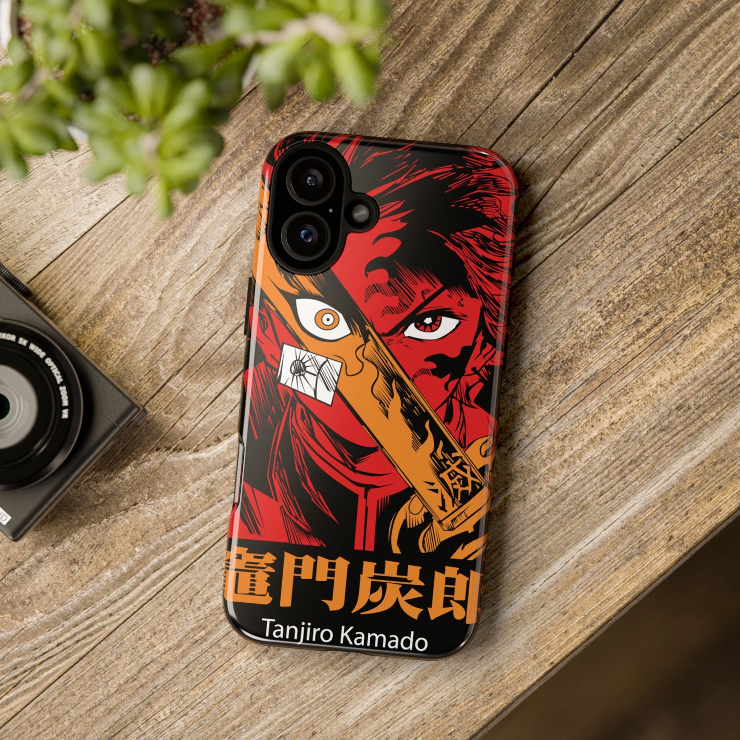 Demon Slayer Tanjiro Kamado Phone Case — Fiery Anime Protective Cover