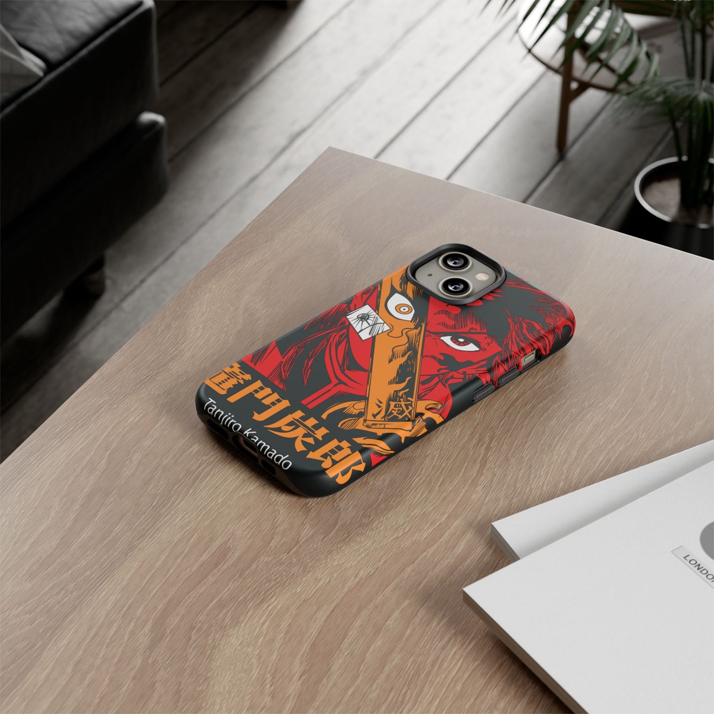 Demon Slayer Tanjiro Kamado Phone Case — Fiery Anime Protective Cover