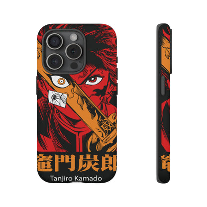 Demon Slayer Tanjiro Kamado Phone Case — Fiery Anime Protective Cover