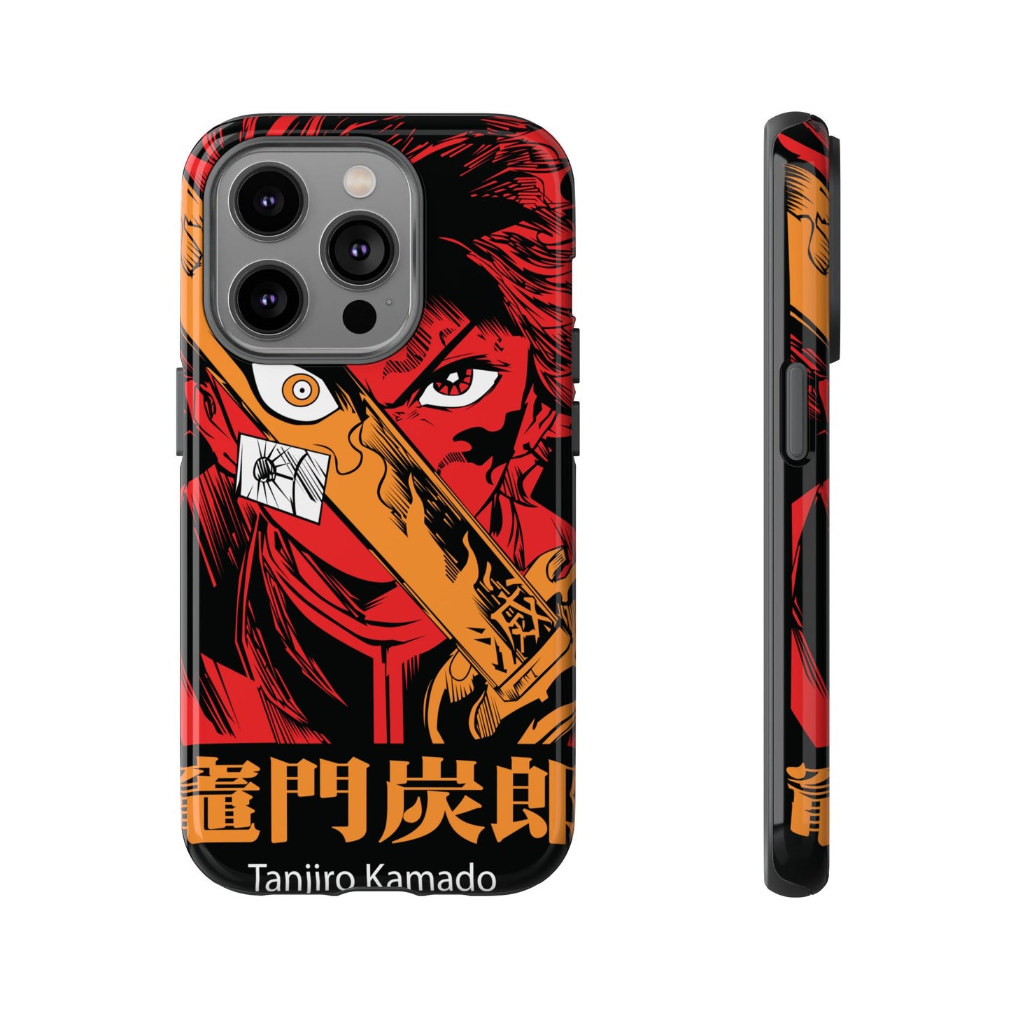 Demon Slayer Tanjiro Kamado Phone Case — Fiery Anime Protective Cover