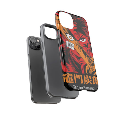 Demon Slayer Tanjiro Kamado Phone Case — Fiery Anime Protective Cover