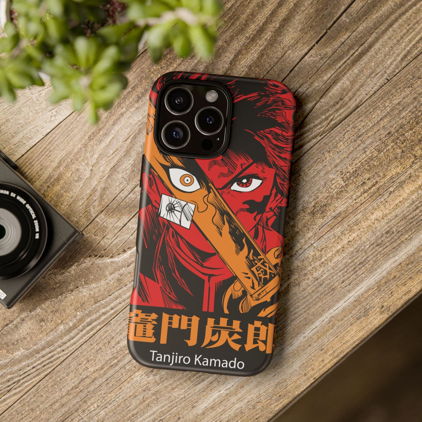Demon Slayer Tanjiro Kamado Phone Case — Fiery Anime Protective Cover