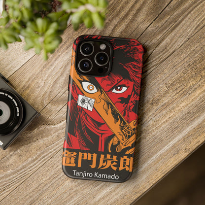 Demon Slayer Tanjiro Kamado Phone Case — Fiery Anime Protective Cover