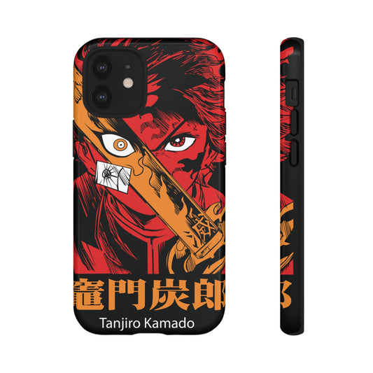 Demon Slayer Tanjiro Kamado Phone Case — Fiery Anime Protective Cover