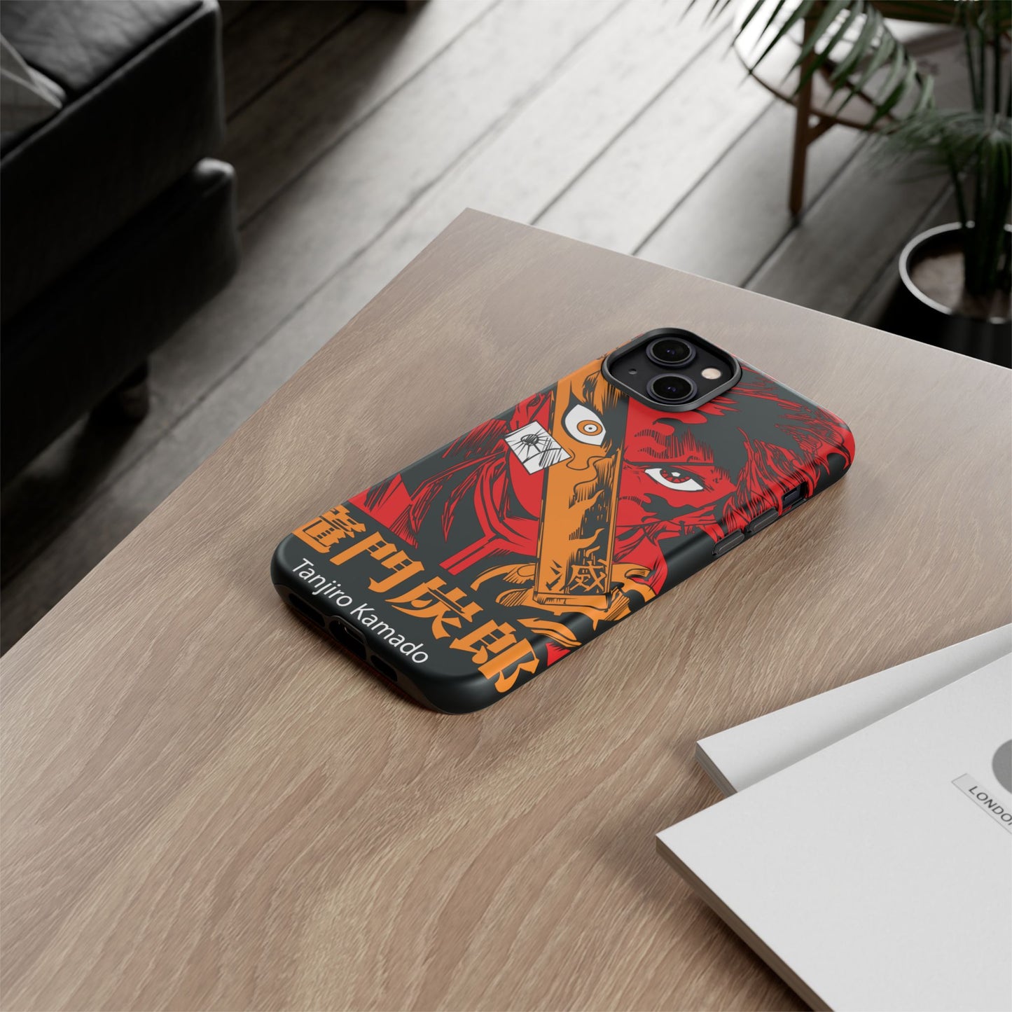 Demon Slayer Tanjiro Kamado Phone Case — Fiery Anime Protective Cover