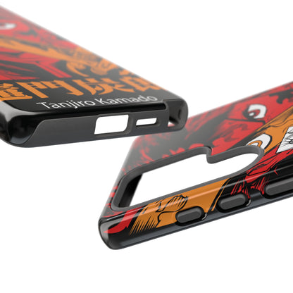 Demon Slayer Tanjiro Kamado Phone Case — Fiery Anime Protective Cover