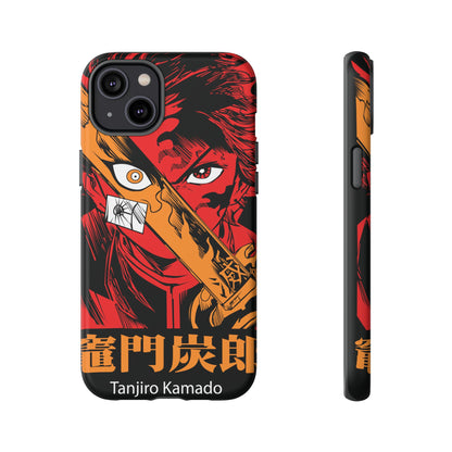 Demon Slayer Tanjiro Kamado Phone Case — Fiery Anime Protective Cover