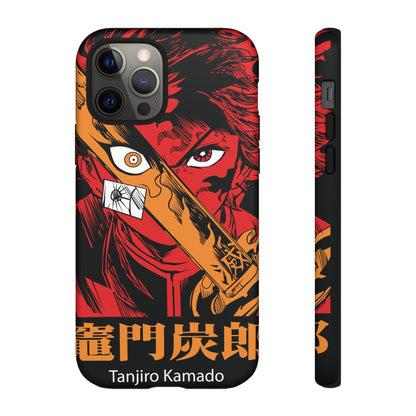 Demon Slayer Tanjiro Kamado Phone Case — Fiery Anime Protective Cover