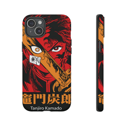 Demon Slayer Tanjiro Kamado Phone Case — Fiery Anime Protective Cover