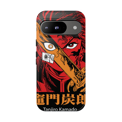Demon Slayer Tanjiro Kamado Phone Case — Fiery Anime Protective Cover