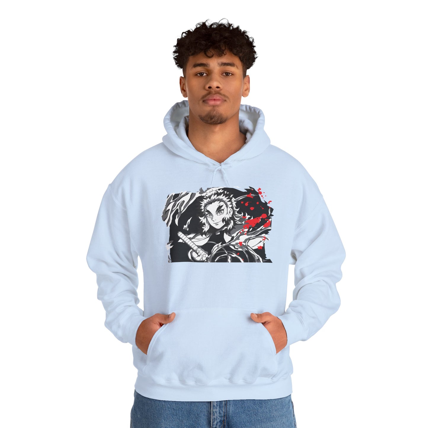 Flame Hashira Hoodie — Anime Demon Slayer Inspired Hooded Sweatshirt