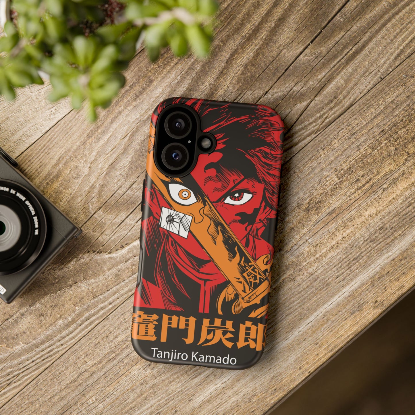 Demon Slayer Tanjiro Kamado Phone Case — Fiery Anime Protective Cover