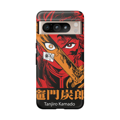 Demon Slayer Tanjiro Kamado Phone Case — Fiery Anime Protective Cover