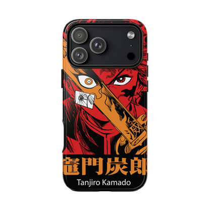 Demon Slayer Tanjiro Kamado Phone Case — Fiery Anime Protective Cover