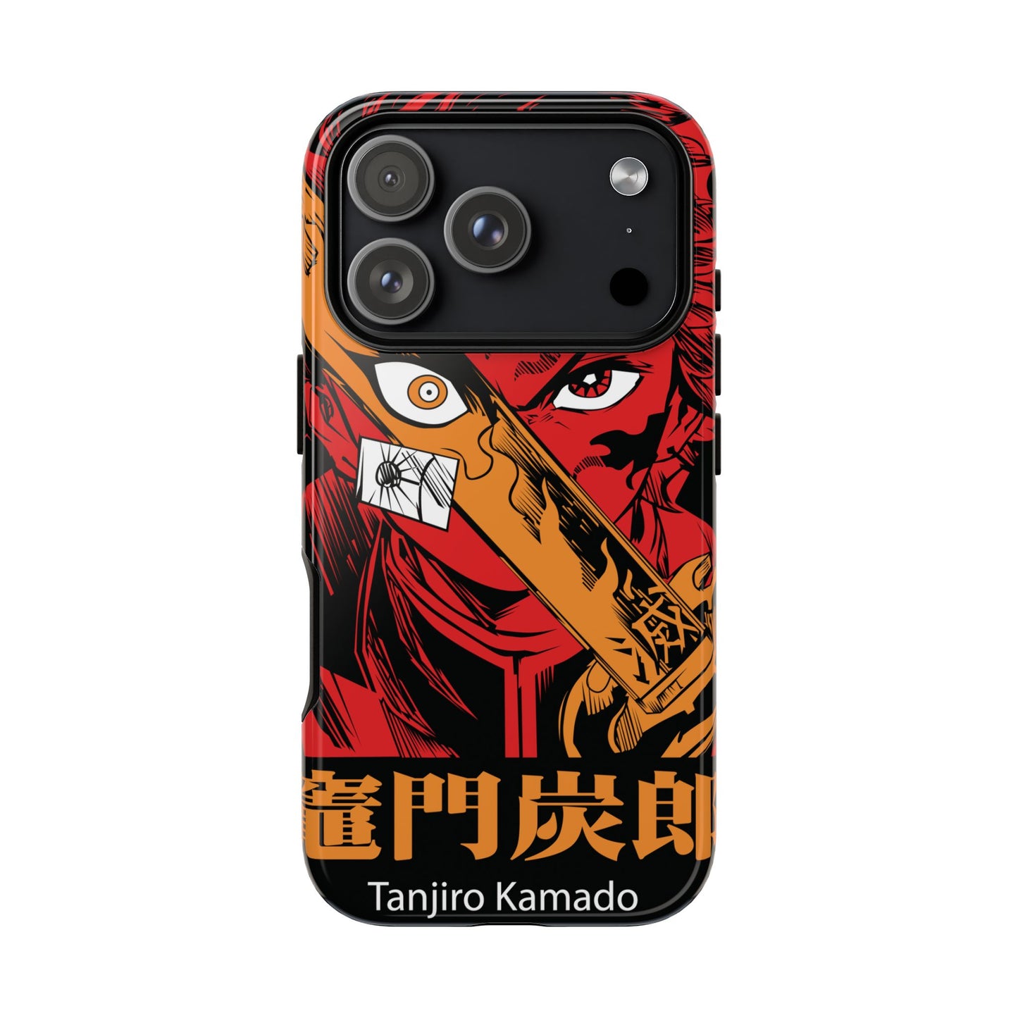 Demon Slayer Tanjiro Kamado Phone Case — Fiery Anime Protective Cover