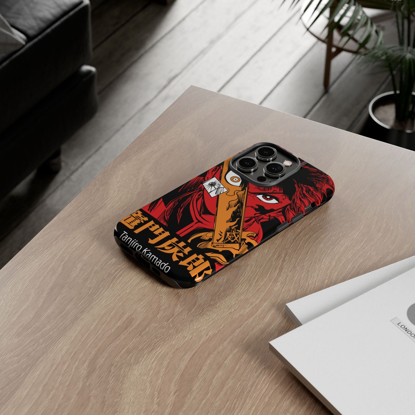 Demon Slayer Tanjiro Kamado Phone Case — Fiery Anime Protective Cover