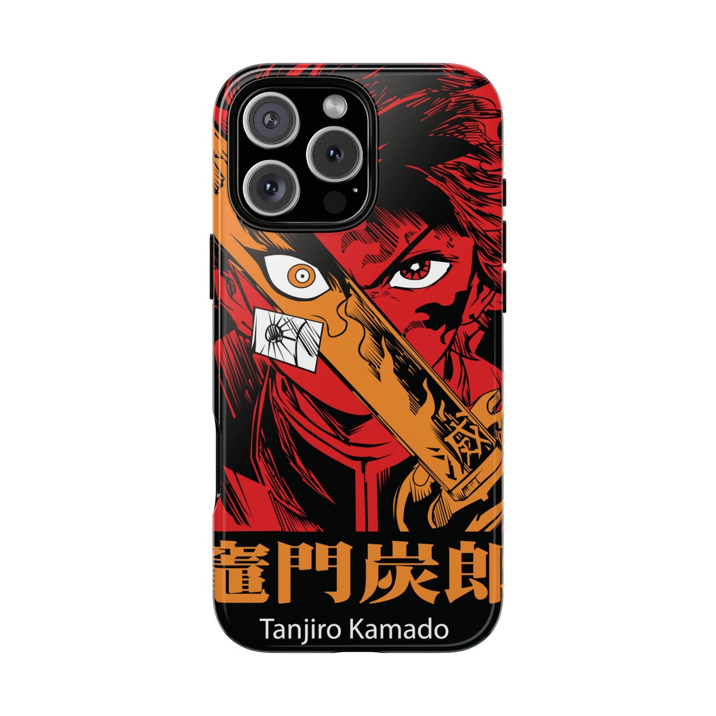 Demon Slayer Tanjiro Kamado Phone Case — Fiery Anime Protective Cover